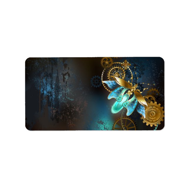 Steampunk Firefly Adressetikett (Framsidan)