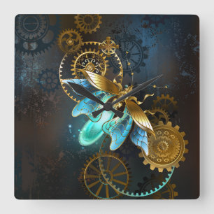 Steampunk Firefly Fyrkantig Klocka