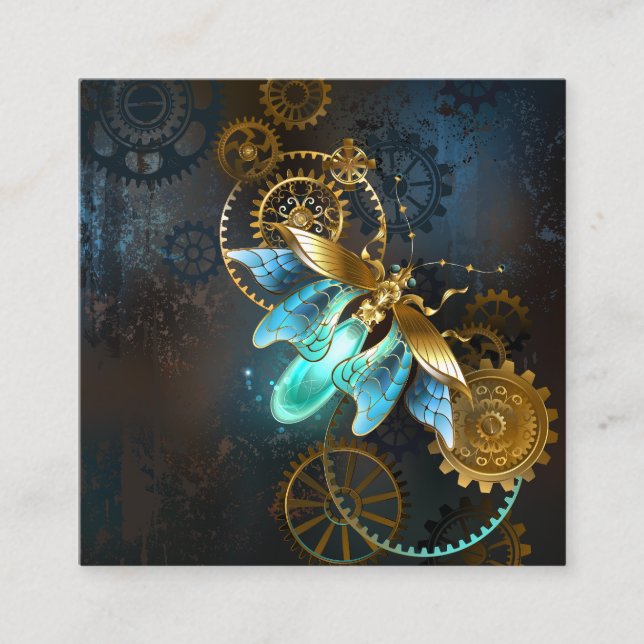 Steampunk Firefly Fyrkantigt Visitkort (Framsida)