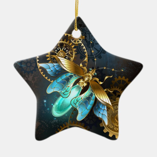 Steampunk Firefly Julgransprydnad Keramik (Framsidan)