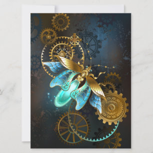 Steampunk Firefly Julkort