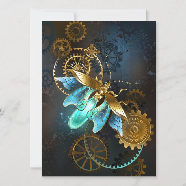 Steampunk Firefly Julkort (Framsida)