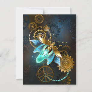 Steampunk Firefly Magnetisk Inbjudningskort