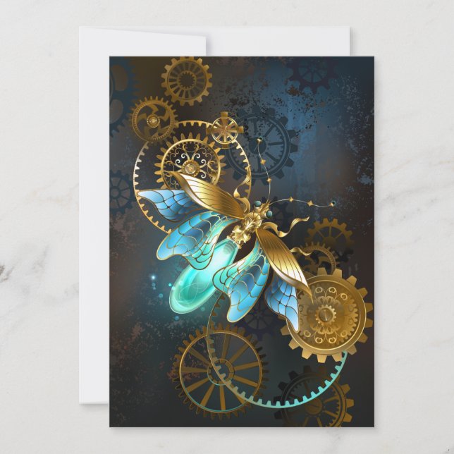 Steampunk Firefly Tack Kort (Framsida)