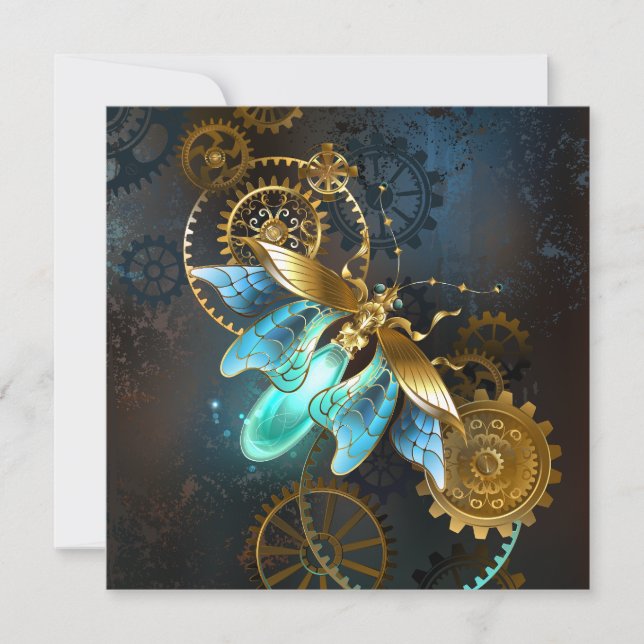 Steampunk Firefly Tack Kort (Framsida)
