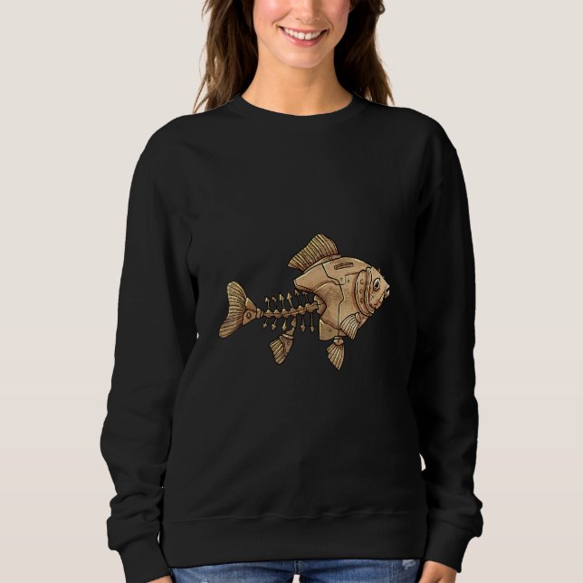 Steampunk Fiskdjur T Shirt (Framsida)