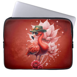 Steampunk Flamingo - Fantasy Digital Artwork Laptop Fodral