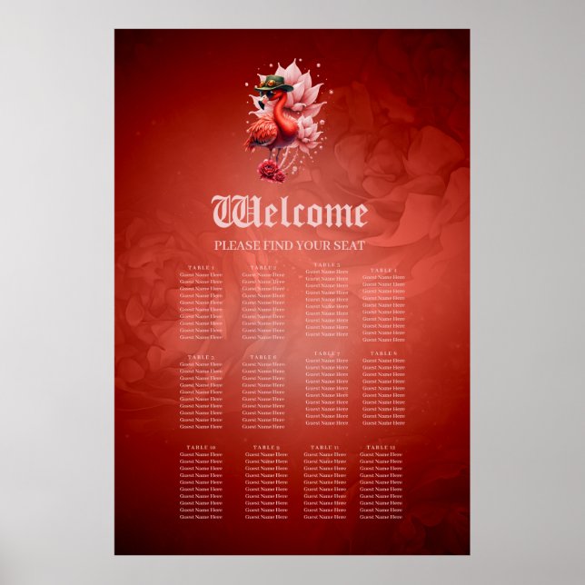 Steampunk Flamingo - Fantasy Digital Artwork Poster (Framsidan)