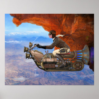 Steampunk Flies Maskin Poster
