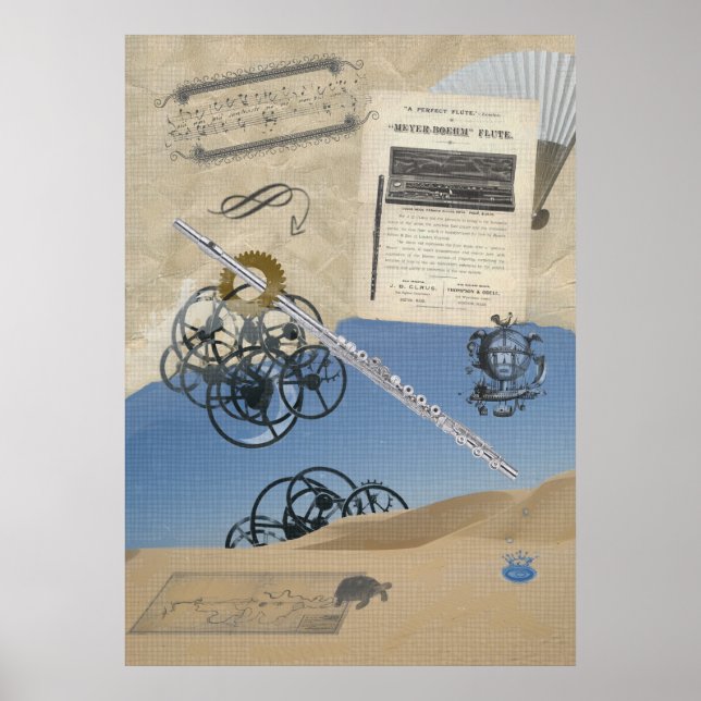 Steampunk Flute Fantasy Poster (Framsidan)