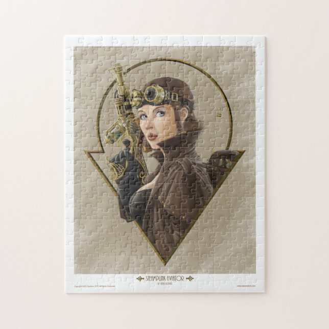 Steampunk flygarepussel pussel (Vertikal)