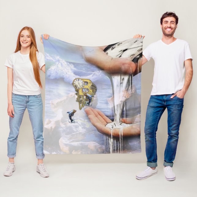 Steampunk-födelsedag brev B Fleecefilt (På plats)