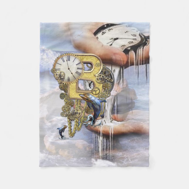 Steampunk-födelsedag brev B Fleecefilt (Framsidan)