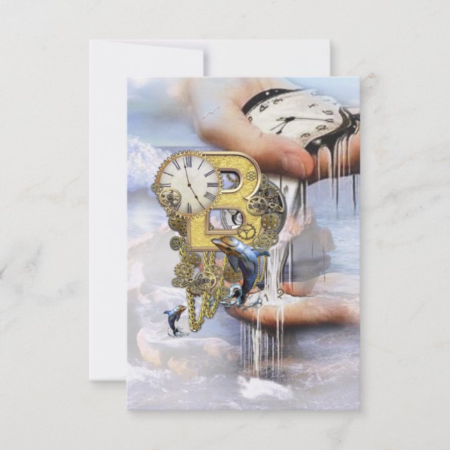 Steampunk-födelsedag brev B Kort (Framsida)