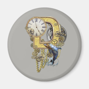 Steampunk - födelsedag brev-D Magnet