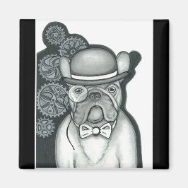 Steampunk Fransk Bulldog magnet