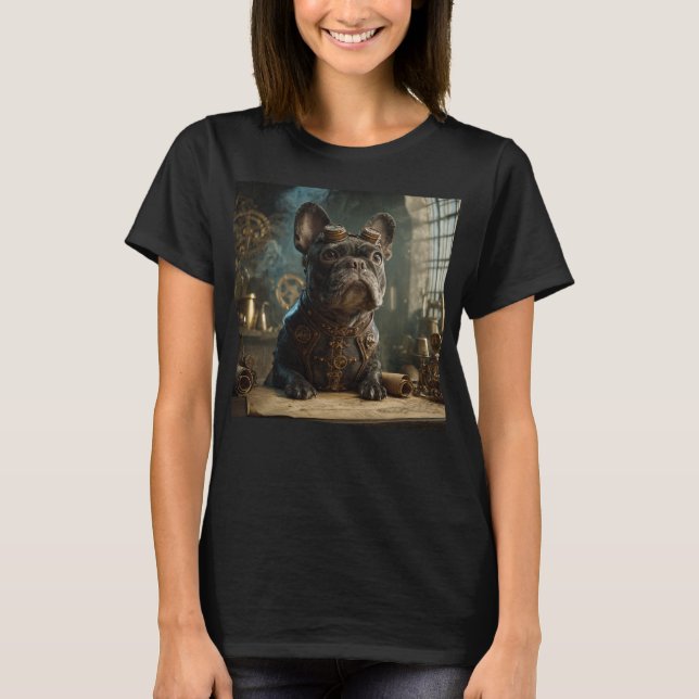 Steampunk Frenchie (Edition 1) - Kvinnors Basic T Shirt (Framsida)