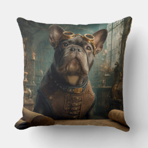 Steampunk Frenchie (Edition 2) - 50 cm x 50 cm Kudde