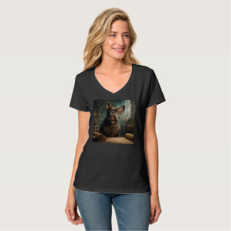 Steampunk Frenchie (Edition 2) - Basic V-Neck  T Shirt