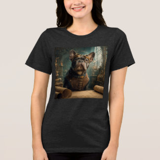Steampunk Frenchie (Edition 2) - Tri-blend T-shirt