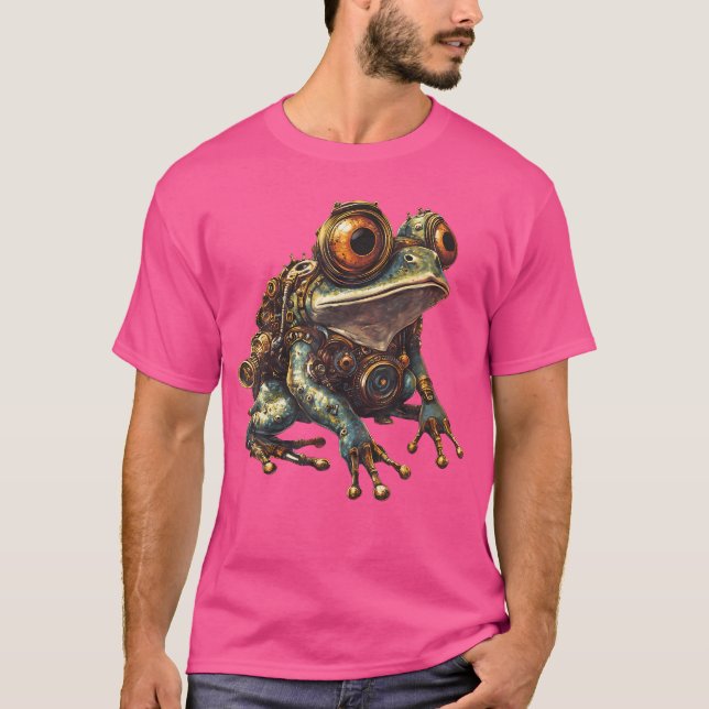 Steampunk Frog Art T Shirt (Framsida)