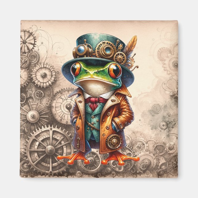 Steampunk Frog Magnet (Framsidan)