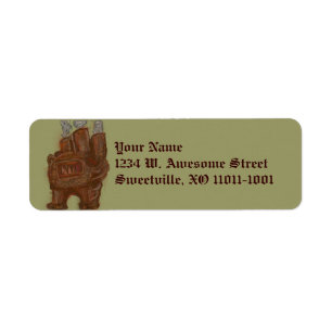 Steampunk Furnace, adressetiketter Returadress Etikett