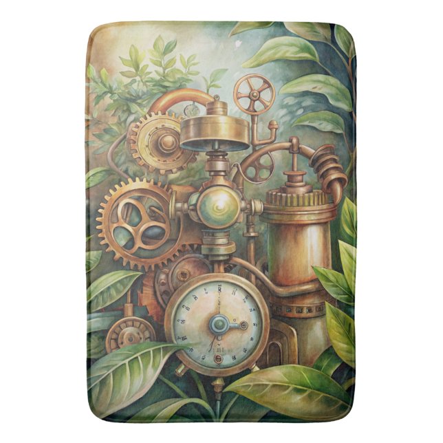 Steampunk Garden Bath Mat Badrumsmatta (Framsidan (Vertikal))