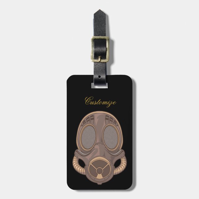 Steampunk Gas Mask Thunder_Cove Bagagebricka (Vertikal Framsida)