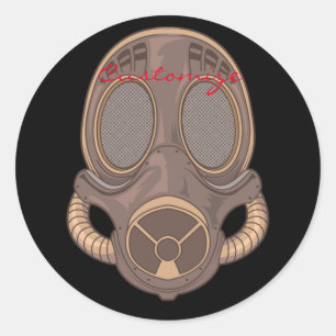 Steampunk Gas Mask Thunder_Cove Runt Klistermärke
