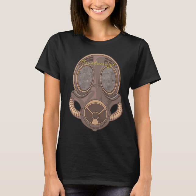 Steampunk Gas Mask Thunder_Cove T Shirt (Framsida)