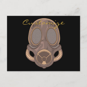 Steampunk Gas Mask Thunder_Cove Vykort