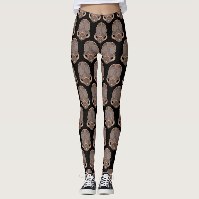 Steampunk Gasmask Thunder_Cove Leggings (Framsida)