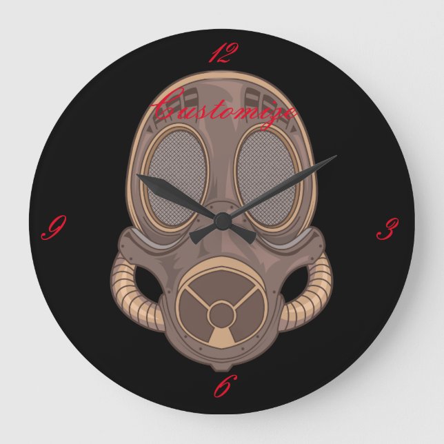 Steampunk Gasmask Thunder_Cove Stor Klocka (Framsida)