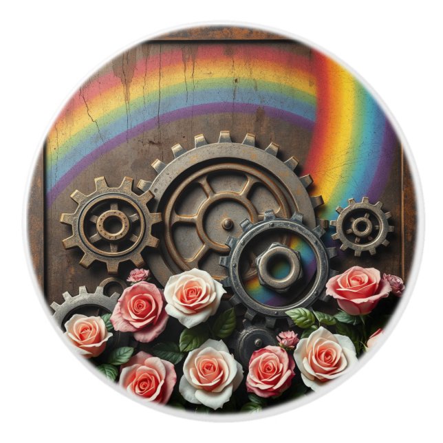 Steampunk Gears and Rainbow Knopp (Framsidan)