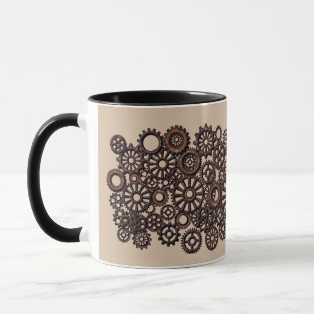 STEAMPUNK GEARS COFFEE MUGG (Vänster)