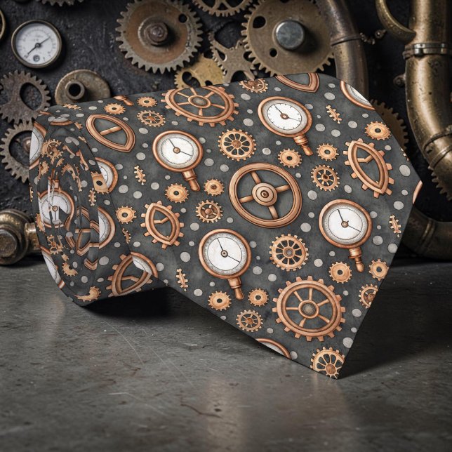 Steampunk Gears Custom Necktie Tie Slips (Skapare uppladdad)