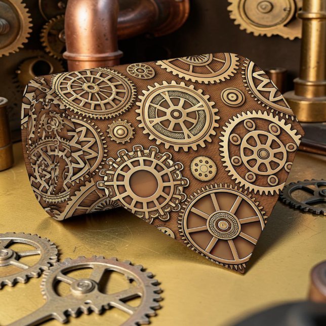 Steampunk Gears Custom Necktie Tie Slips (Skapare uppladdad)