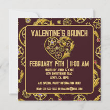 Steampunk Gears Heart Valentines day