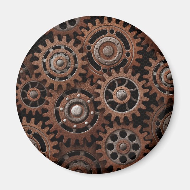 Steampunk Gears Magnet (Framsidan)