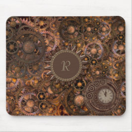 Steampunk Gears Monogrammed Musmatta