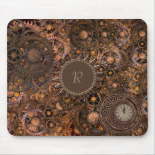 Steampunk Gears Monogrammed Musmatta