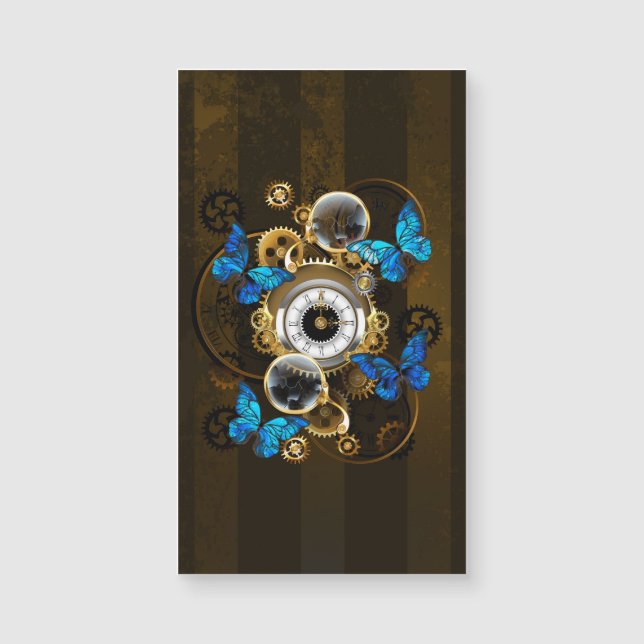 Steampunk Gears och Blue Butterflies (Framsida)