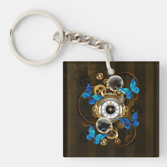 Steampunk Gears och Blue Butterflies (Framsidan)