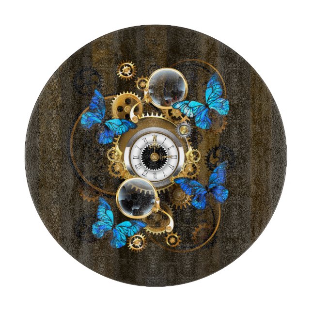Steampunk Gears och Blue Butterflies (Framsidan)