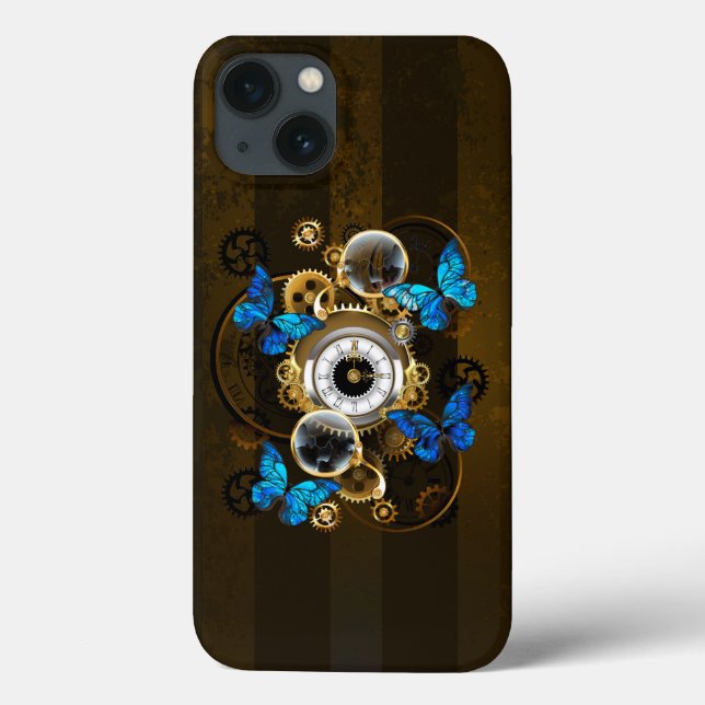 Steampunk Gears och Blue Butterflies (Baksida)