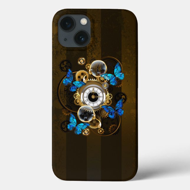 Steampunk Gears och Blue Butterflies (Baksida)