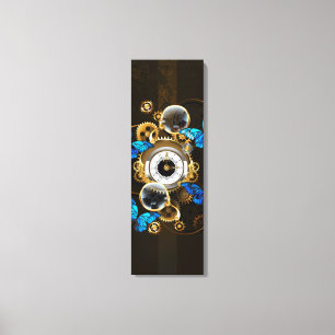 Steampunk Gears och Blue Butterflies Canvastryck