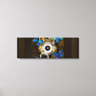 Steampunk Gears och Blue Butterflies Canvastryck