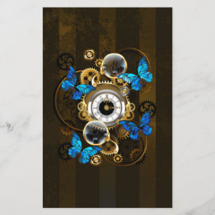 Steampunk Gears och Blue Butterflies Flygblad